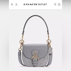 MINT!  COACH Kleo Shoulder/Crossbody Saddle Granite